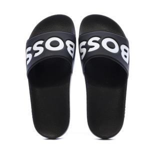 Claquettes Noir Homme Hugo Boss Aryeh vue 0