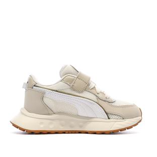 Baskets Beige/Blanches Garçon Puma Wild vue 0