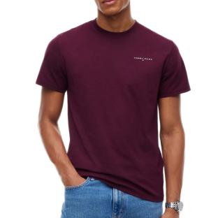Tommy Hilfiger Men’s Bordeaux T-shirt Tjm Slim Linear Photo of the Espace des Marques %store% store - view of %key%