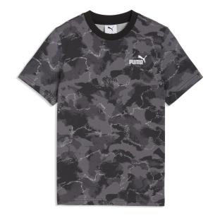 Camiseta negra/gris para niño Puma Ess Camo Aop ver 0