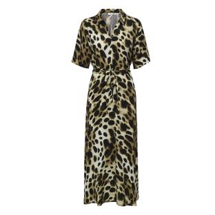Kleid mit Leopardenprint Braun/Ecru Frau Starsezen Life 2/4 Ansicht 0