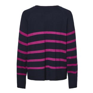 Jersey de mujer azul marino/rosa Pieces Sia ver 0