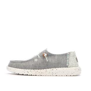 Chaussures Grise Chiné Femme Hey Dude Wendy Heathered Slub vue 0
