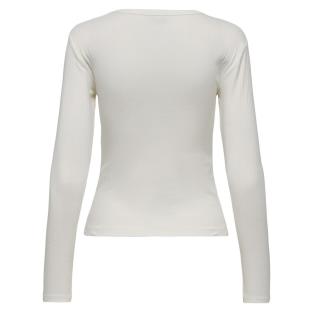 T-Shirt Manches Longues Blanc Femme JDY Vaya vue 0