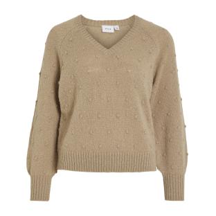 Pull Marron Femme Vila Tuli vue 0
