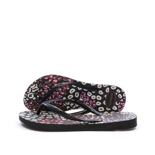 Tongs Noir Femme Havaianas Slim Animals Infradito vue 0