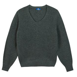 Pull Vert/Gris Femme TBS JENNYVER vue 0