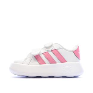 Baskets Blanches/Roses Bébé Fille Adidas Grand Court 2.0 vue 0