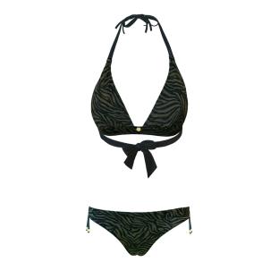 Bikini de baño para mujer Happy & So, color caqui, con triángulo flexible ver 0