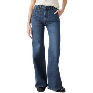 Jean Bleu Brut Femme Levi's Ribcage Bells vue 0