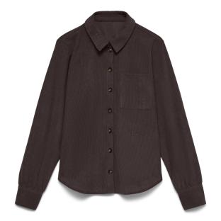 Chemise en Velours Marron Femme Vero Moda Pocket vue 0