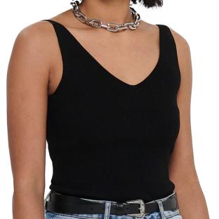 Camiseta de tirantes de punto negra para mujer JDY NANNA ver 0