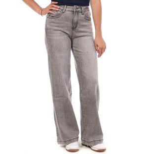 Jean Droit Gris Clair Femme Monday Premium 1877X vue 0