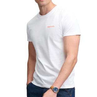 T-Shirt Blanc/Orange Homme Superdry Essential vue 0