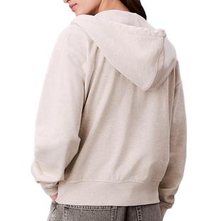 Sweat Zippé Gris Femme Calvin Klein Jeans Monologo French vue 0