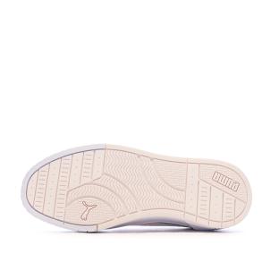 Baskets Blanc/Rose/Beige Femme Puma Carina Mia vue 0
