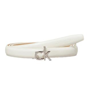 Weißer Gürtel Damen Calvin Klein Jeans Ck Buckle Skinny Ansicht 0