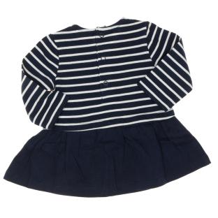 Robe Marine/Blanche Fille Elle est ou la mer Rulipe vue 0