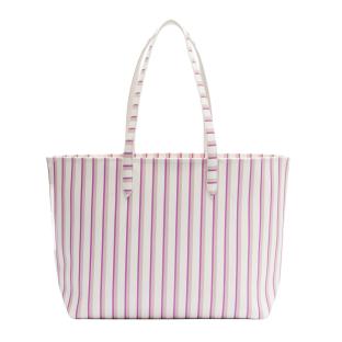 Sac Cabas Réversible Rose/Blanc Femme Lacoste Anna vue 0