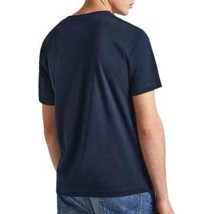 T-Shirt Bleu Foncé Homme Pepe jeans Contrast Connor vue 0