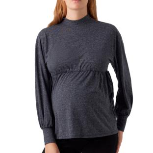 T-Shirt Manches longues Marine Femme Mamalicious Venice vue 0