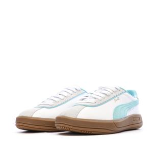 Baskets Blanches/Turquoise Femme Puma Club Klassika vue 0