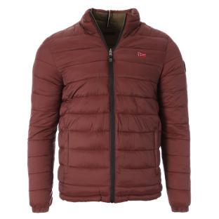 Doudoune Bordeaux/Verte Homme Geographical Norway California vue 0