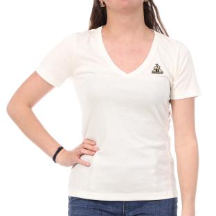 T-Shirt Crème Femme Le Coq Sportif Coq Marshmallow vue 0
