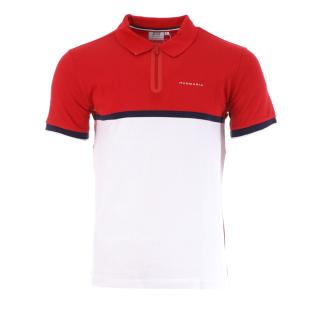 Polo Rouge/Blanc Homme Hungaria Pacaya vue 0