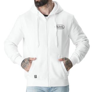 Sweat Zippé Blanc Homme Von Dutch SLIGN vue 0