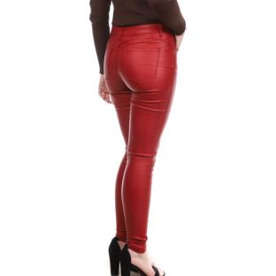 Pantalon skinny enduit Rouge Monday Premium vue 0