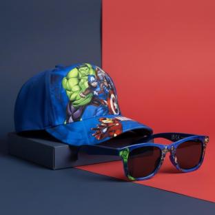 Kappe + Sonnenbrille Set Blau Kinder Sport Zone Avengers Ansicht 0