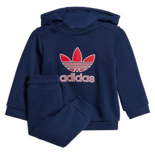 Adidas Jungen Trainingsanzug-Hoodie in Marineblau/Rot Ansicht 0