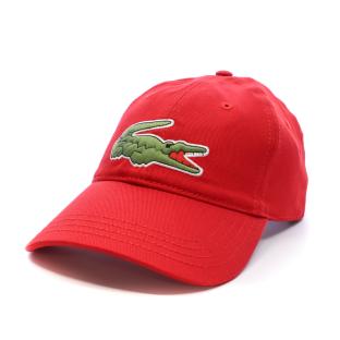 Casquette Rouge Mixte Lacoste Twill Big Croch vue 0