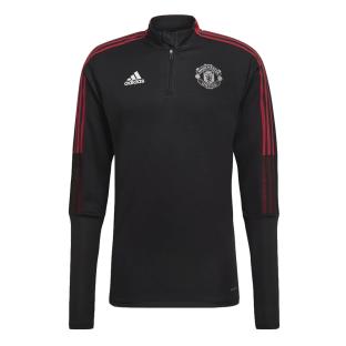 Manchester United Men's Black 1/4 Zip Sweat Adidas 21/22 Photo of the Espace des Marques %store% store - view of %key%