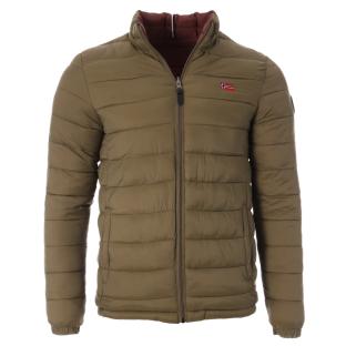Doudoune Bordeaux/Verte Homme Geographical Norway California vue 0