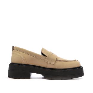 Mocassins Beige/Noir Femme Geox Spherica vue 0