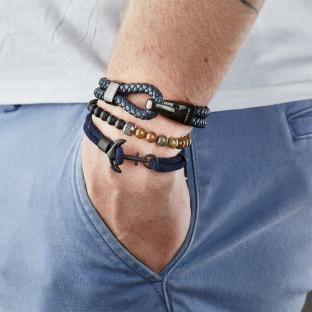 Bracelet Noir Homme Geographical Norway 315028 vue 0