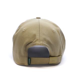 Casquette Beige Mixte Lacoste Twill Big Croch vue 0