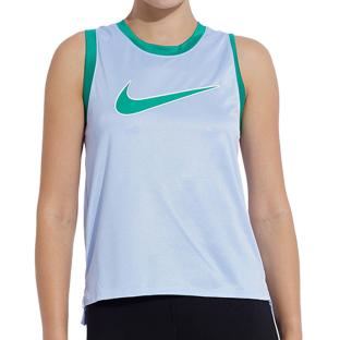 Débardeur Bleu/Vert Femme Nike Swoosh Run Tank vue 0