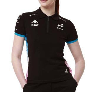 Polo Noir/Turquoise Femme Kappa Adrew vue 0