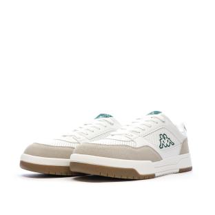 Baskets Blanches/Beiges/Vert Homme Kappa Logo Manis vue 0