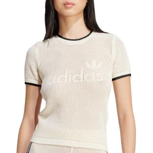 T-Shirt Beige/Noir Femme Adidas JD1076 vue 0