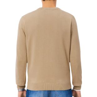 Pull Col V Beige Homme Lacoste AH1951 vue 0