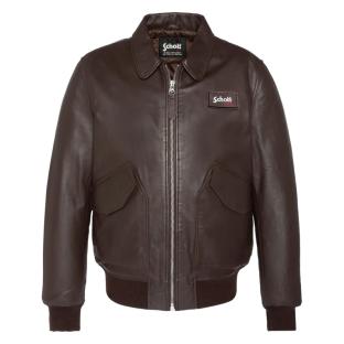 Blouson cuir Marron Homme Schott LCJET vue 0
