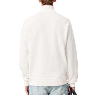 Sweat 1/4 de Zip Blanc Homme Lacoste Regular Fit vue 0