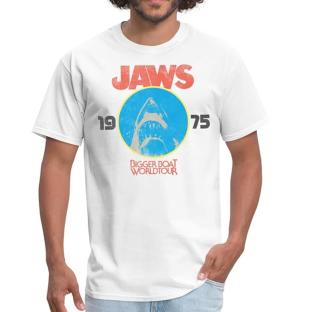 Men’s White Jaws World Tour T-shirt Photo of the Espace des Marques %store% store - view of %key%