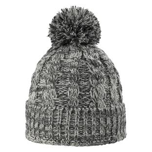 Grau melierte Damenmütze mit Bommel von Cairn Lami Ansicht 0