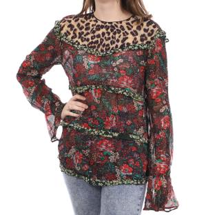 Scotch &amp; Soda Women's Floral/Leopard Blouse Photo of the Espace des Marques %store% store - view of %key%