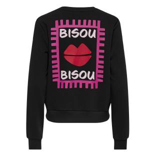 Schwarzes/rotes Sweatshirt für Damen von Only Rubi Ansicht 0